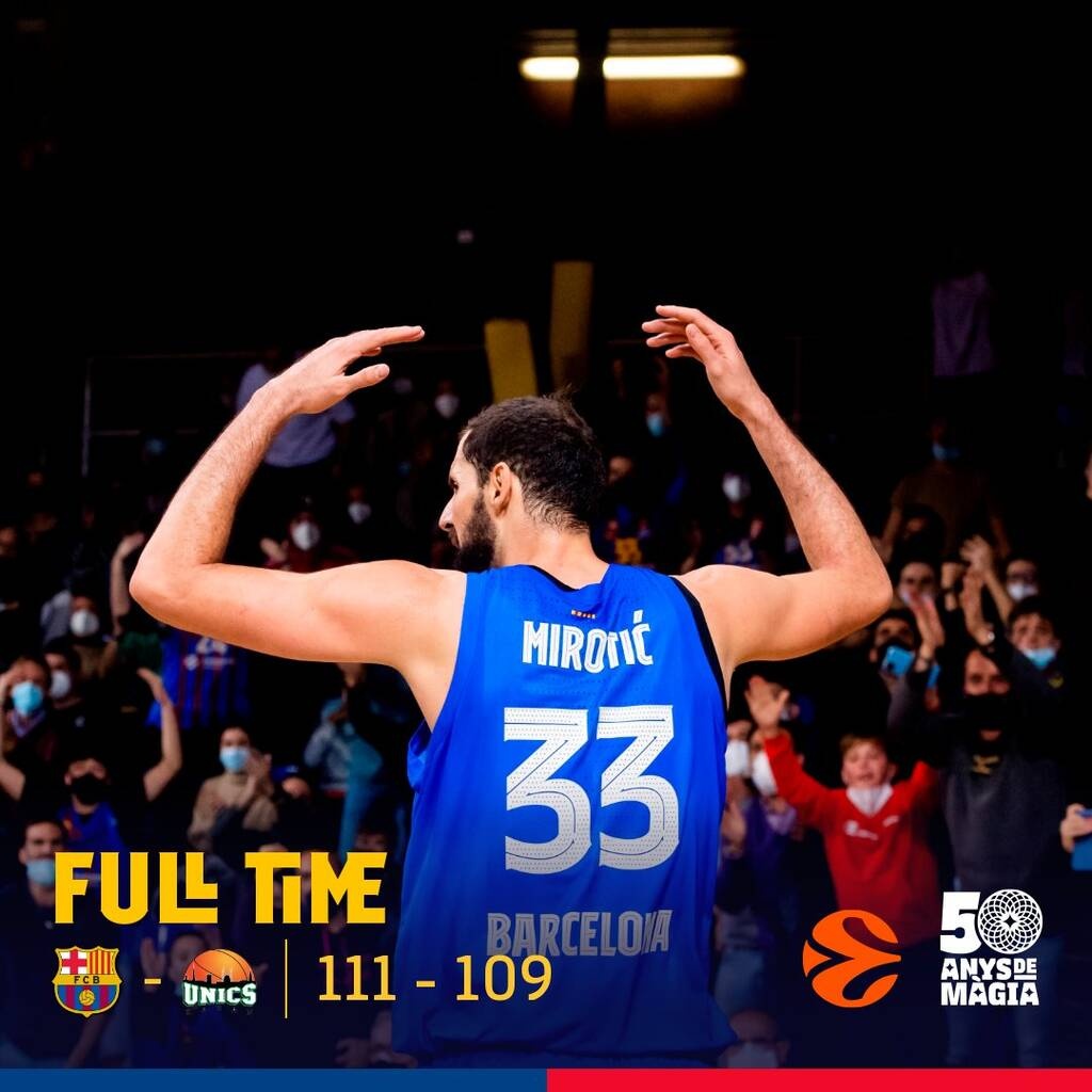 Euroleague: Τι ΜΑΤΣΑΡΑ ήταν αυτή;! 111-109 η Μπαρτσελόνα την Ούνικς, με ανατροπή από το -20 στο 31'