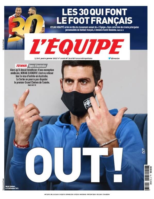 L' Equipe: "Έξω"