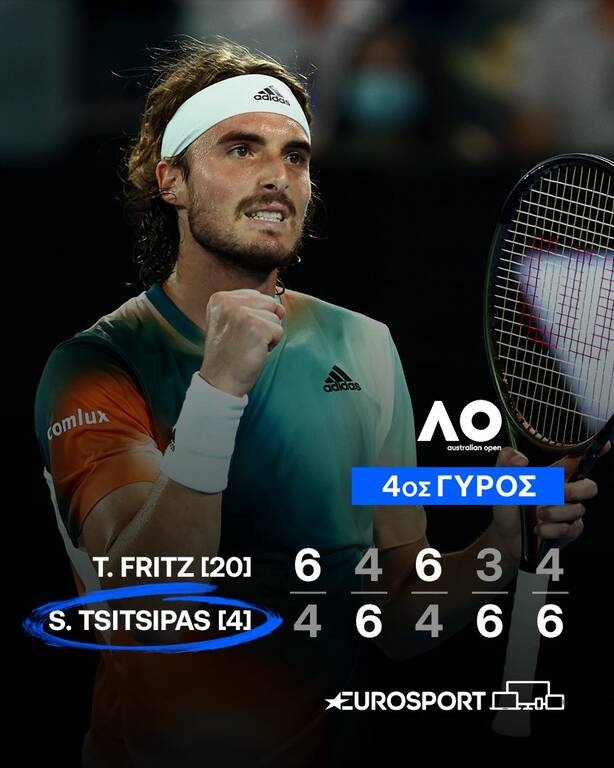 Australian Open:Τα highlights και ο νικητήριος πόντος για την πρόκριση στους «8» του Τσιτσιπά (vids)