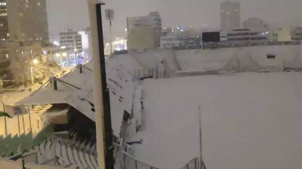 Παναθηναϊκός: Η κατάρρευση του στεγάστρου του «Απόστολος Νικολαΐδης» από... ψηλά (photos+video)