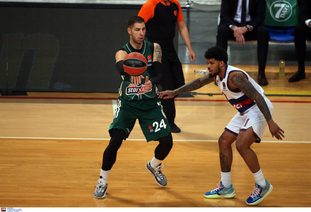 Παναθηναϊκός ΟΠΑΠ-Μπασκόνια: Πάτησε παρκέ και άνοιξε λογαριασμό ο Γιόβιτς (photos)