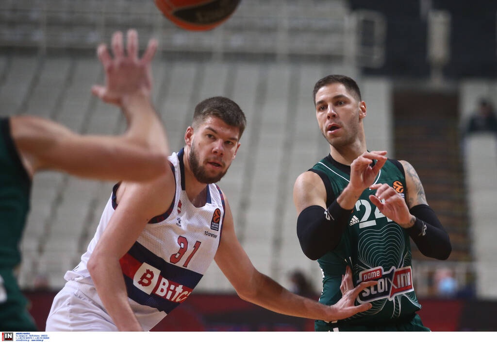 Παναθηναϊκός ΟΠΑΠ-Μπασκόνια: Πάτησε παρκέ και άνοιξε λογαριασμό ο Γιόβιτς (photos)