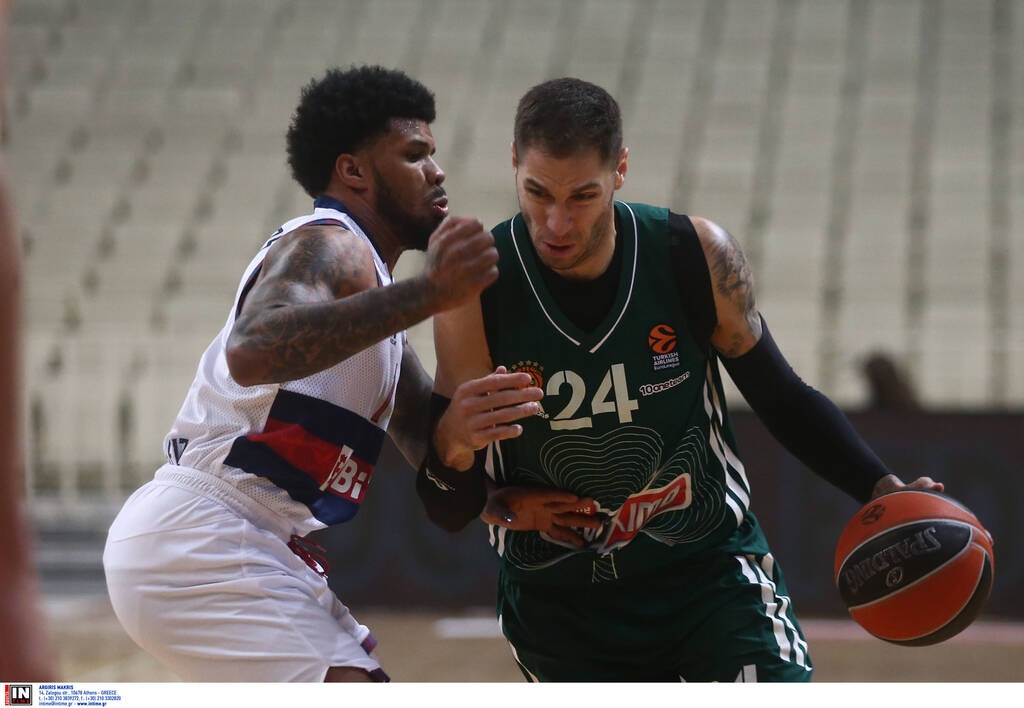 Παναθηναϊκός ΟΠΑΠ-Μπασκόνια: Πάτησε παρκέ και άνοιξε λογαριασμό ο Γιόβιτς (photos)