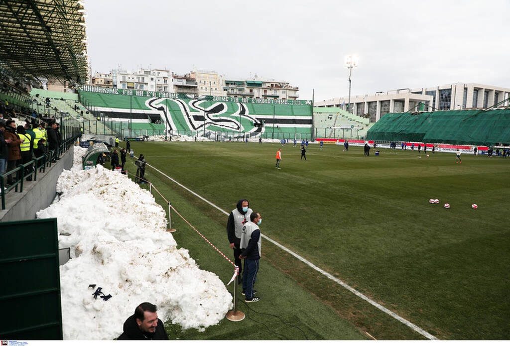 Παναθηναϊκός-Αστέρας Τρίπολης: Πανό στη Λεωφόρο για όσα έγιναν στην Αττική με το χιόνι (pics)
