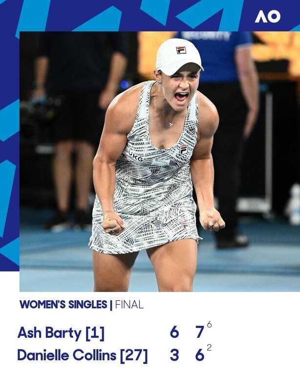 Australian Open: Το «σήκωσε» μέσα στο σπίτι της η Άσλεϊ Μπάρτι που έγραψε ιστορία (photos+video)