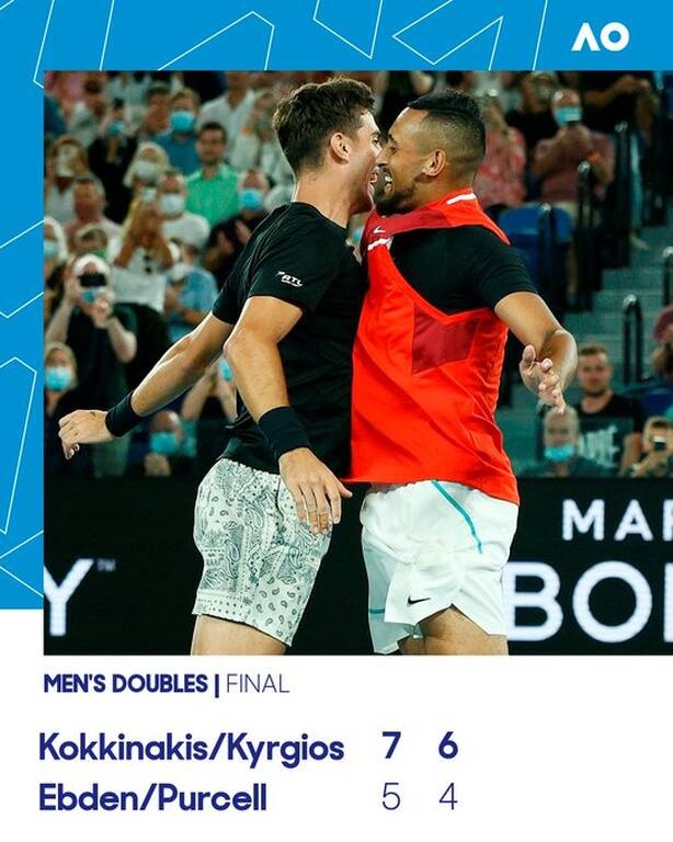 Australian Open: Θρίαμβος με ελληνικό χρώμα και… κουπάτους τους Κύργιο και Κοκκινάκη (videos+photos)