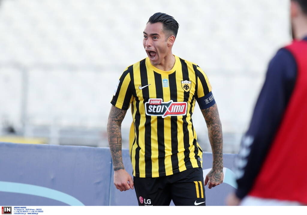 ΑΕΚ-Απόλλων Σμύρνης: Γκολάρα ο Αραούχο με συγκλονιστική αφιέρωση για Άλκη (video+photos)