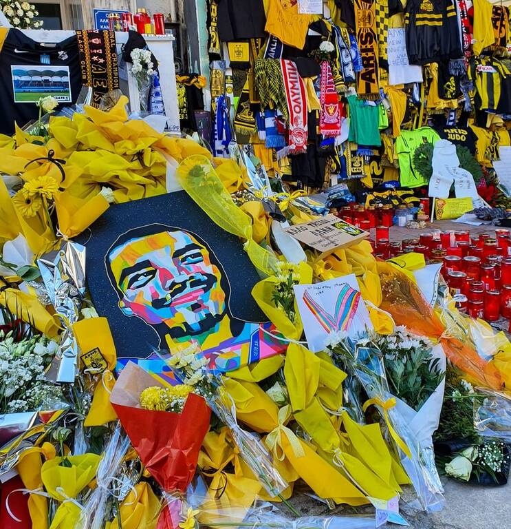 Άρης: Ένας ξεχωριστός πίνακας για τον Άλκη - «Ζωγράφισε τον παράδεισο» (photos)