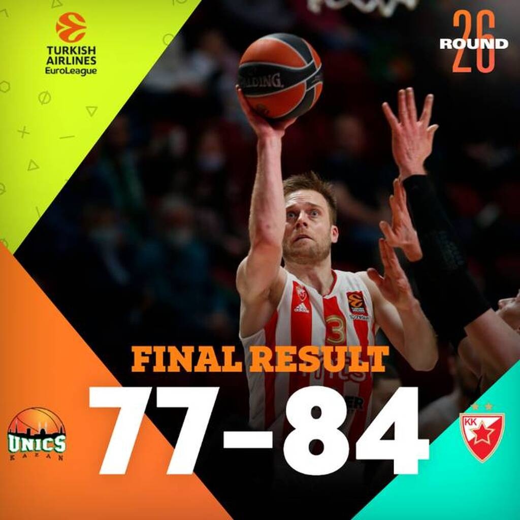 Ούνικς Καζάν-Ερυθρός Αστέρας 77-84: Κάλινιτς και Ουόλτερς «εκτέλεσαν» τους Ρώσους