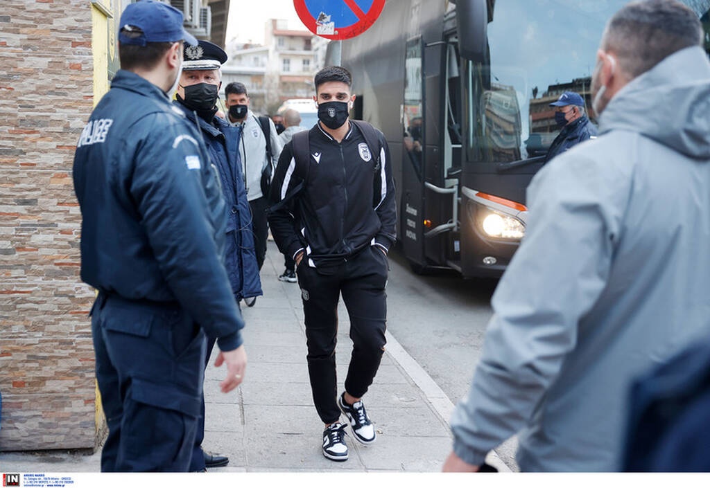 Άρης-ΠΑΟΚ: Η άφιξη του «Δικεφάλου» - Ισχυρή η αστυνομική δύναμη! (photos)