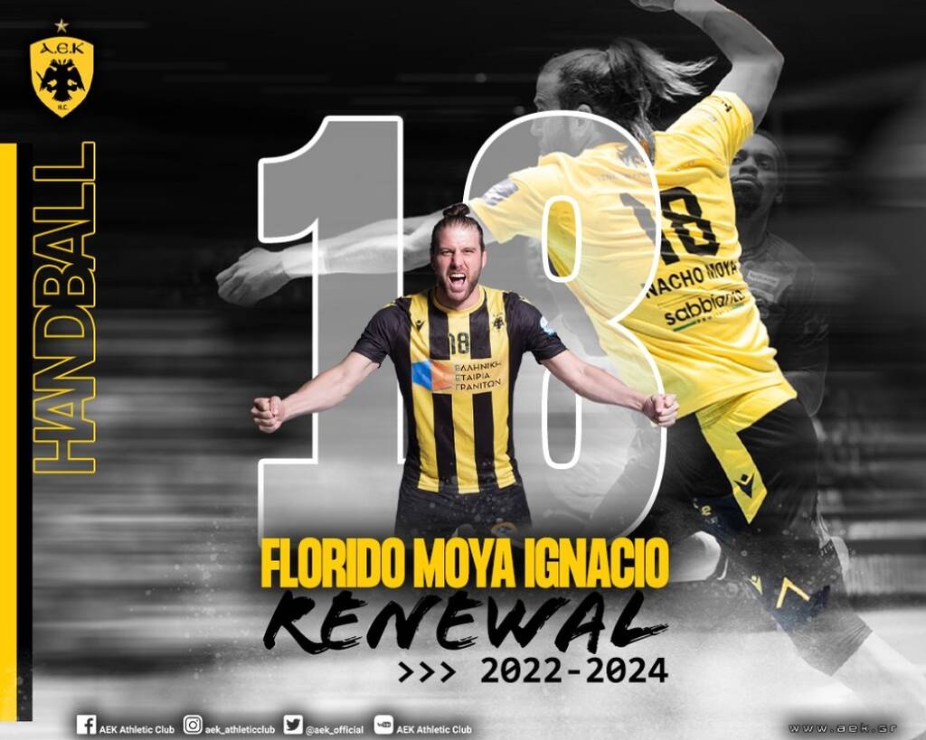 Handball Premier: «Δένει» τον Ιγκνάσιο Μόγια Νάτσο Φλορίδο θα παραμένεί μέχρι το 2024 η ΑΕΚ