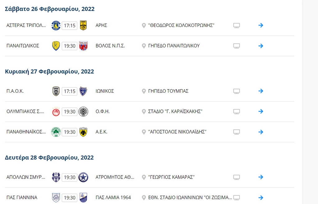 Άρης και Αστέρας Τρίπολης έβαλαν φωτιά στη μάχη της εξάδας - Η βαθμολογία πριν το Παναθηναϊκός-ΑΕΚ