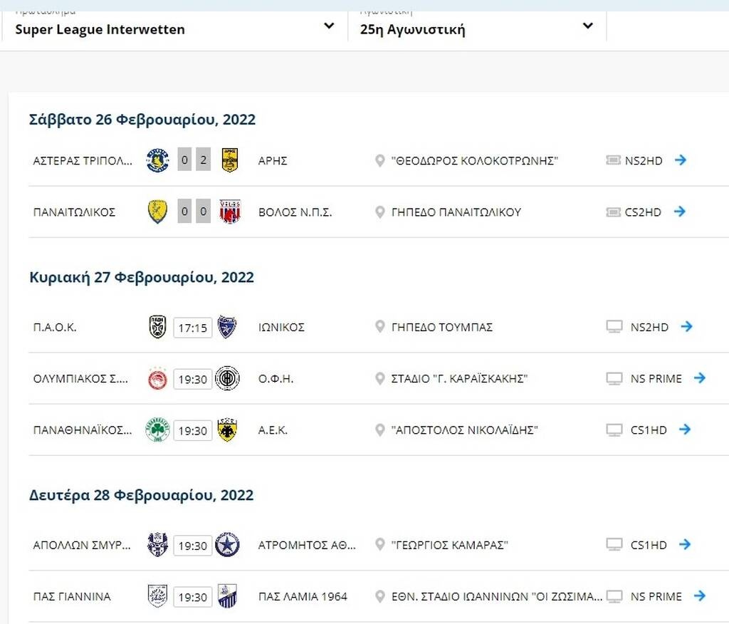 Super League: Το πάνω χέρι για πλέι οφ ο Άρης - Η βαθμολογία πριν το Παναθηναϊκός-ΑΕΚ (pics)