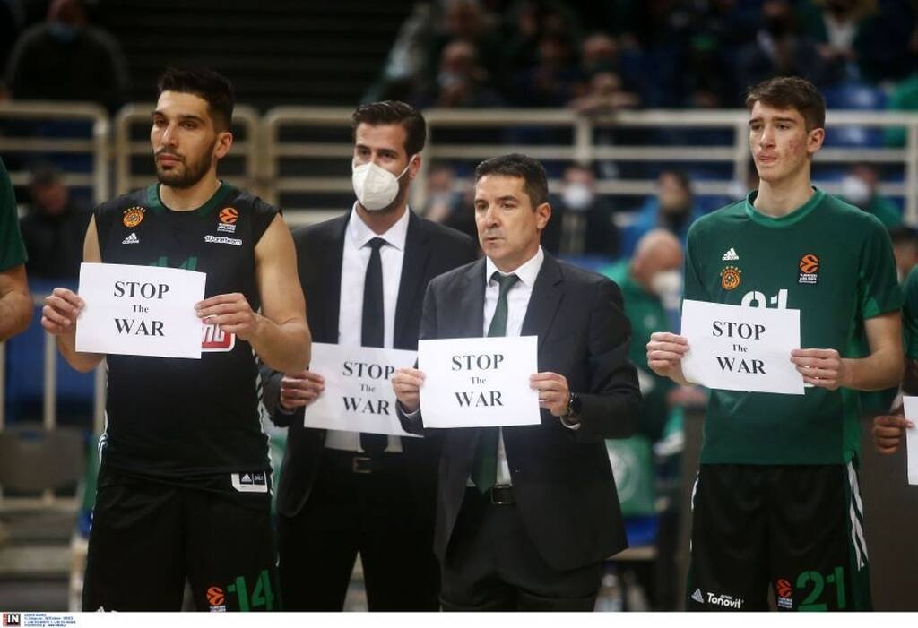 Παναθηναϊκός ΟΠΑΠ-Ζαλγκίρις: Το αντιπολεμικό μήνυμα στο ΟΑΚΑ (photos)