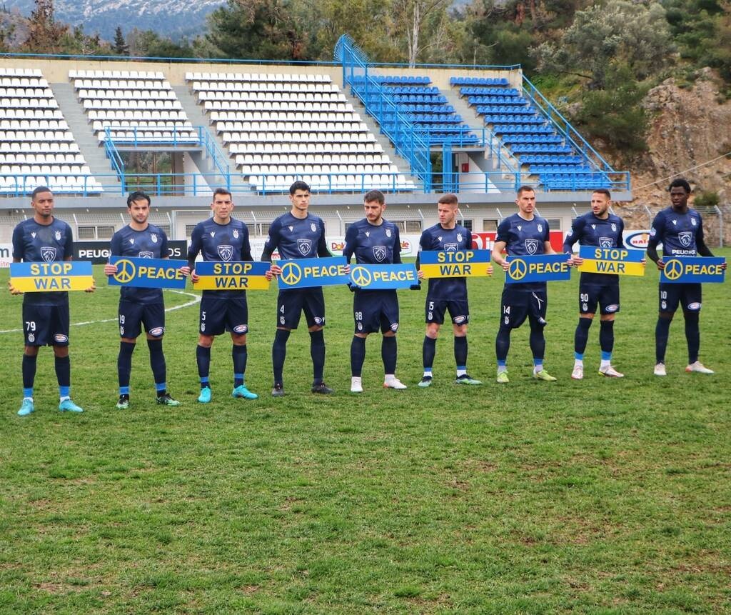 Super League 2: Το αντιπολεμικό μήνυμα στο Κηφισιά-Ρόδος (photos)