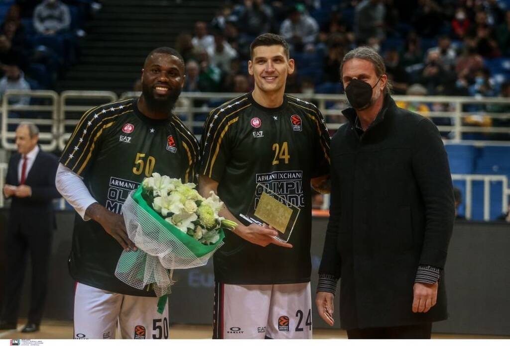 Παναθηναϊκός ΟΠΑΠ-Αρμάνι Μιλάνο: Βραβεύτηκαν για την προσφορά τους στην ομάδα Μήτογλου και Μπέντιλ
