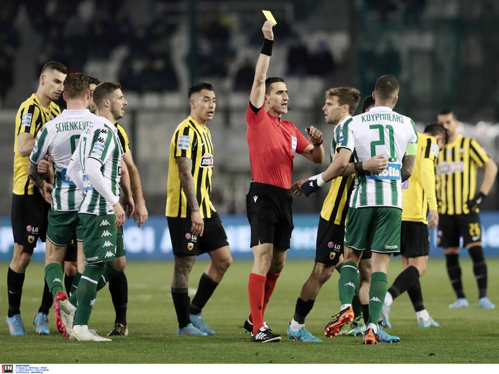 Παναθηναϊκός-ΑΕΚ: Ένταση ανάμεσα σε Κουρμπέλη και Σιμόες (photos)