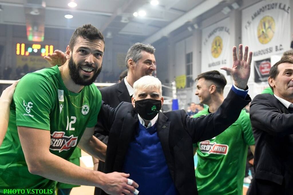 Volley League – Παναθηναϊκός: Ο Αγραπιδάκης βράβευσε τον Πρωτοψάλτη και ο Πανταλέων τον Αγραπιδάκη!