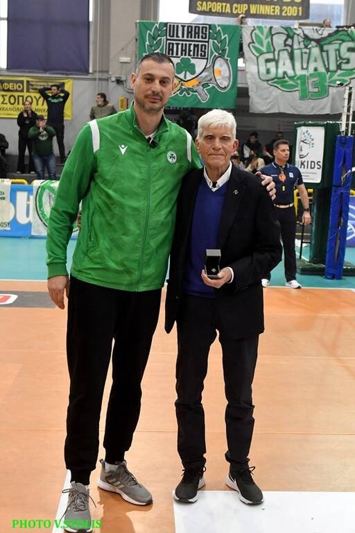 Volley League – Παναθηναϊκός: Ο Αγραπιδάκης βράβευσε τον Πρωτοψάλτη και ο Πανταλέων τον Αγραπιδάκη!