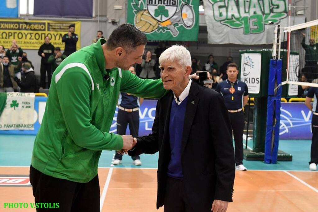 Volley League – Παναθηναϊκός: Ο Αγραπιδάκης βράβευσε τον Πρωτοψάλτη και ο Πανταλέων τον Αγραπιδάκη!