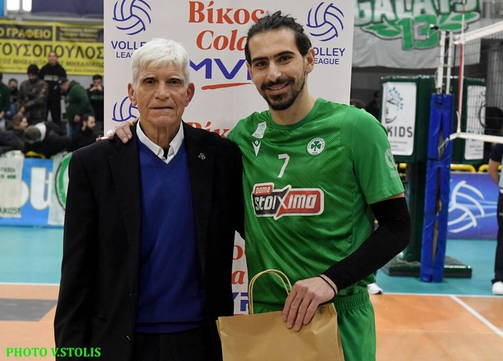 Volley League – Παναθηναϊκός: Ο Αγραπιδάκης βράβευσε τον Πρωτοψάλτη και ο Πανταλέων τον Αγραπιδάκη!