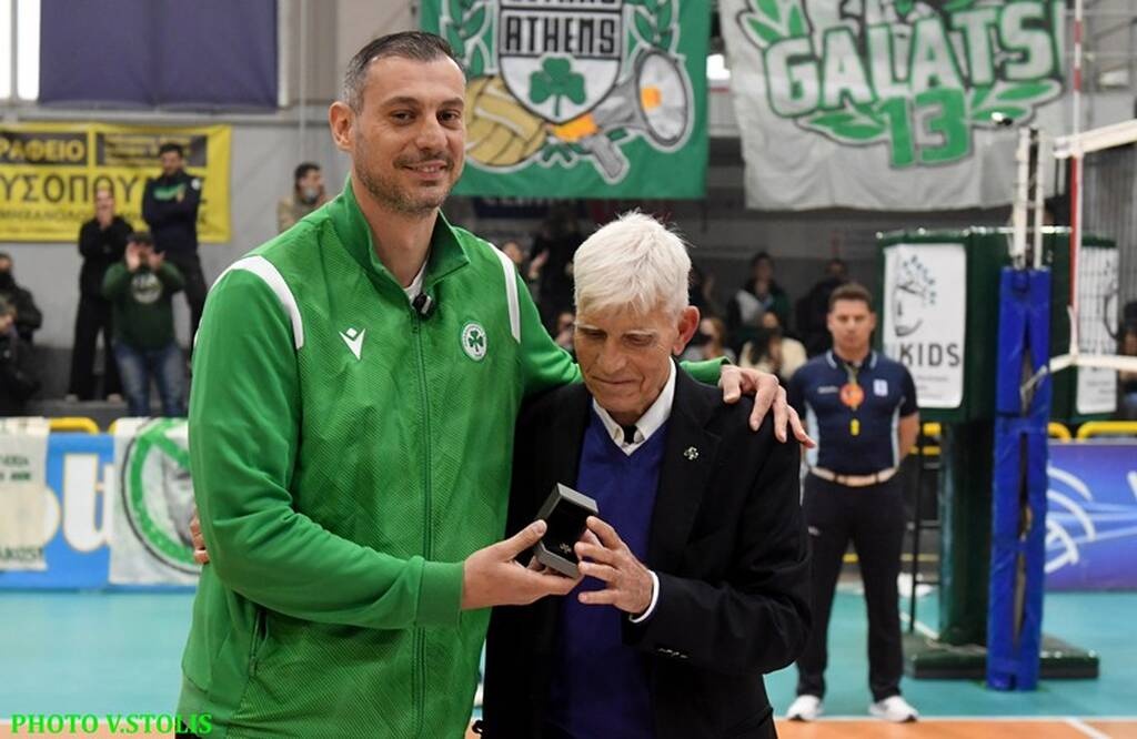 Volley League – Παναθηναϊκός: Ο Αγραπιδάκης βράβευσε τον Πρωτοψάλτη και ο Πανταλέων τον Αγραπιδάκη!