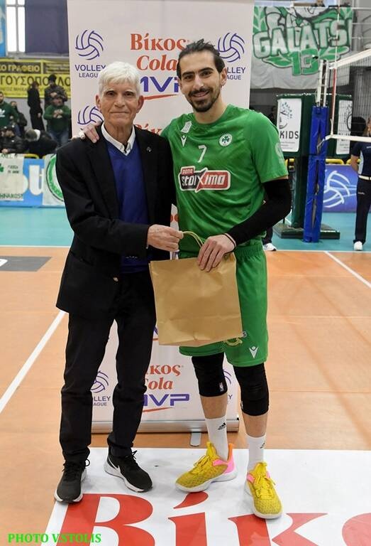Volley League – Παναθηναϊκός: Ο Αγραπιδάκης βράβευσε τον Πρωτοψάλτη και ο Πανταλέων τον Αγραπιδάκη!