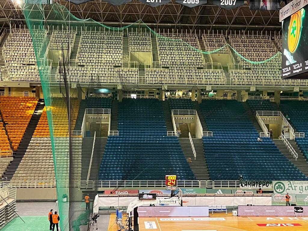 Παναθηναϊκός ΟΠΑΠ-Ολυμπιακός: Επανήλθε το προστατευτικό δίχτυ στο ΟΑΚΑ (photos)
