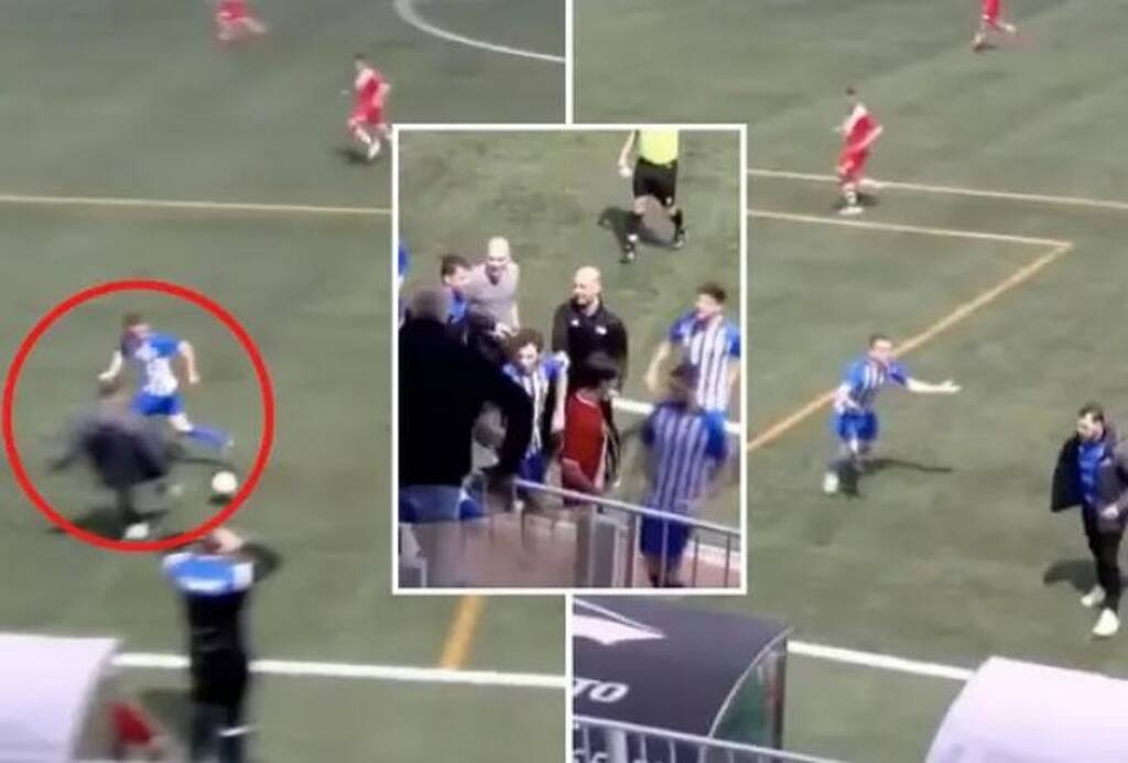 Βοηθός για όλες τις δουλειές! Μπήκε στο γήπεδο κι έκοψε αντεπίθεση στο 90' (video)