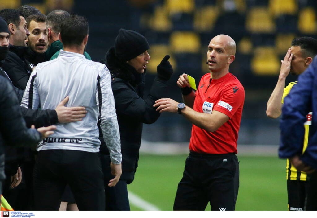 Άρης-ΠΑΟΚ: Ένταση με Λουτσέσκου - Στα χέρια οι δύο πάγκοι, αποβλήθηκε ο Μπούργκος (photos)