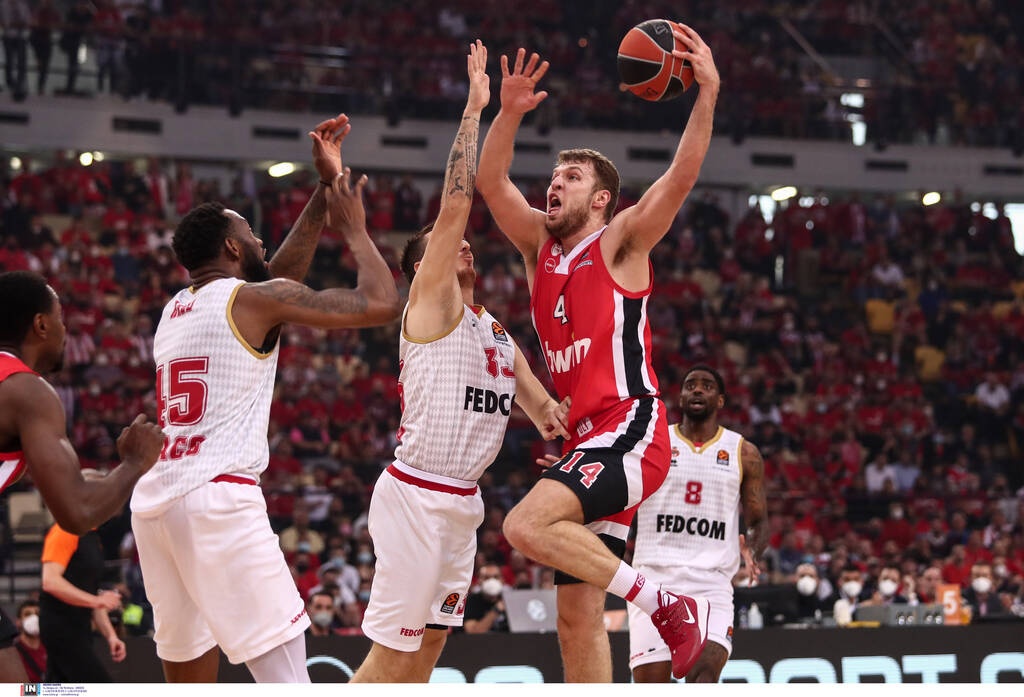 Ολυμπιακός-Μονακό 72-96: «Σταύρωση» στο ΣΕΦ, στο Μονακό για την ανατροπή