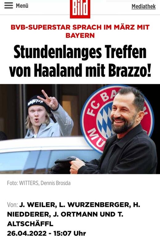 Συνάντηση Μπάγερν-Χάλαντ αποκαλύπτει η “Bild»! (Photos)