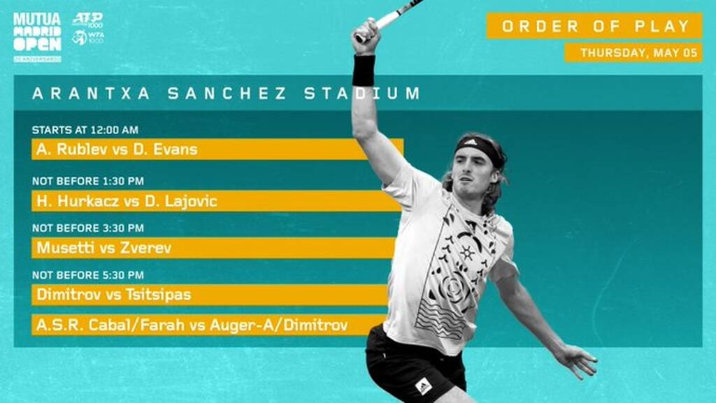 Madrid Open: Αποσύρθηκε ο Μάρεϊ, στους «8» ο Τζόκοβιτς - Η ώρα του Στέφανου Τσιτσιπά
