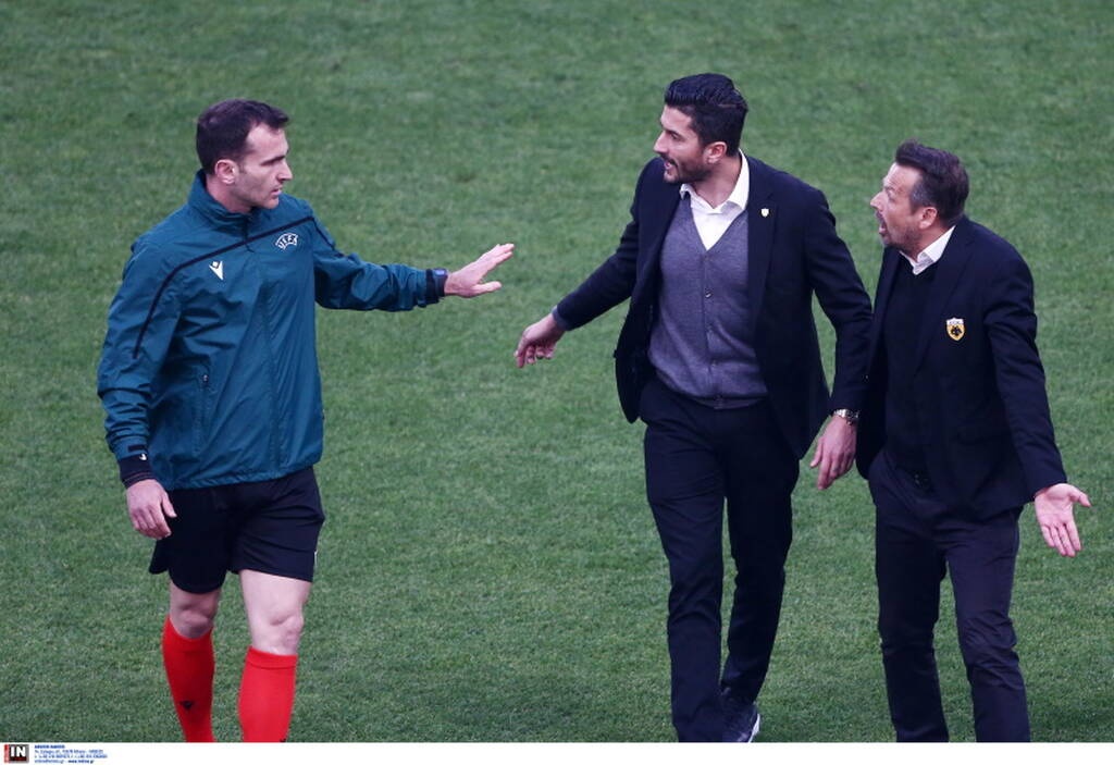 AEK-Παναθηναϊκός: Χαμός στο ημίχρονο - Φραστική επίθεση Μελισσανίδη στους διαιτητές