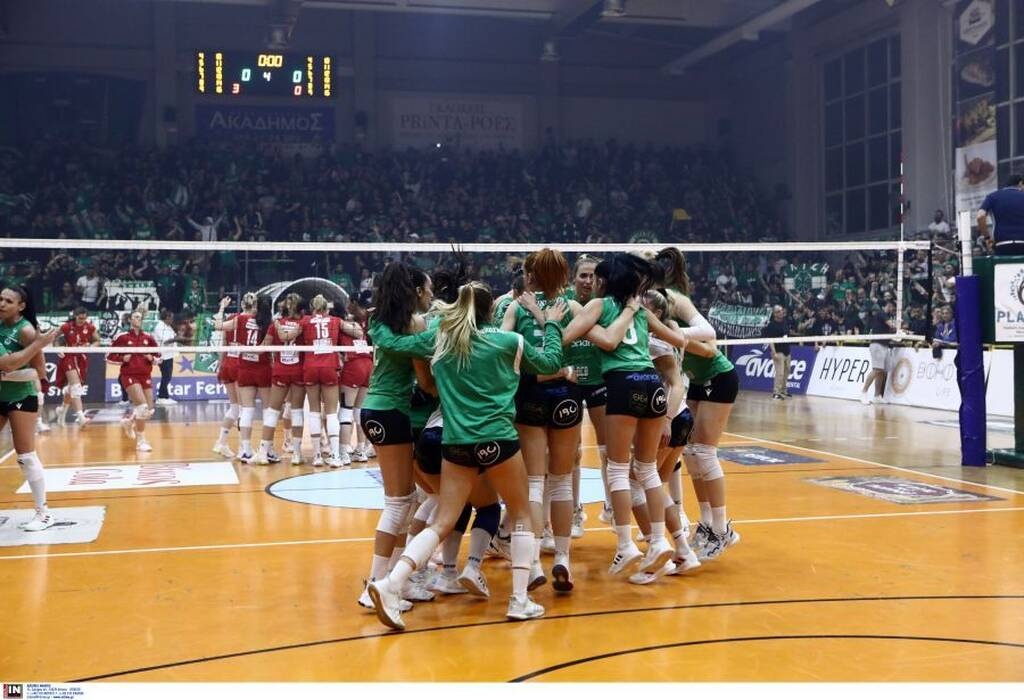 Παναθηναϊκός - Ολυμπιακός 3-0: «Πράσινη» κυριαρχία στο Μαρούσι - Η κούπα κρίνεται στου Ρέντη!