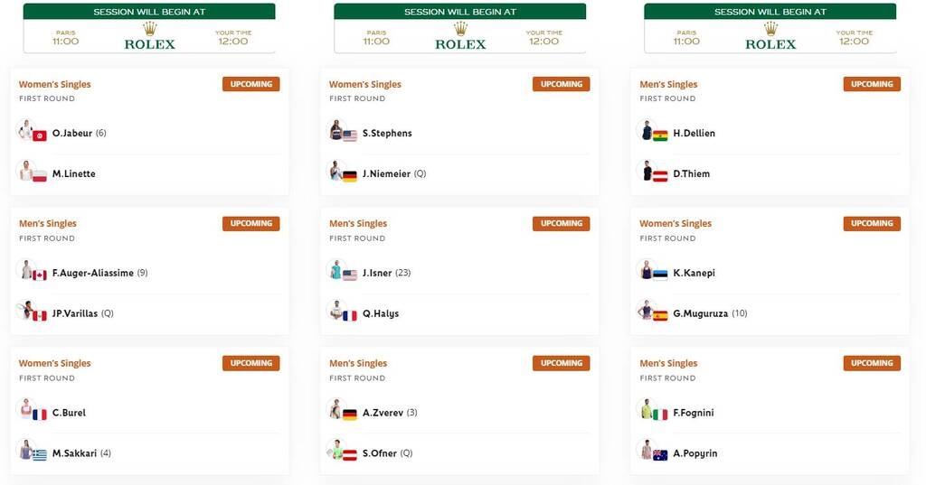 Roland Garros: 3η η αναμέτρηση της Σάκκαρη την Κυριακή 22/5 στο Philippe Chatrier (photo)