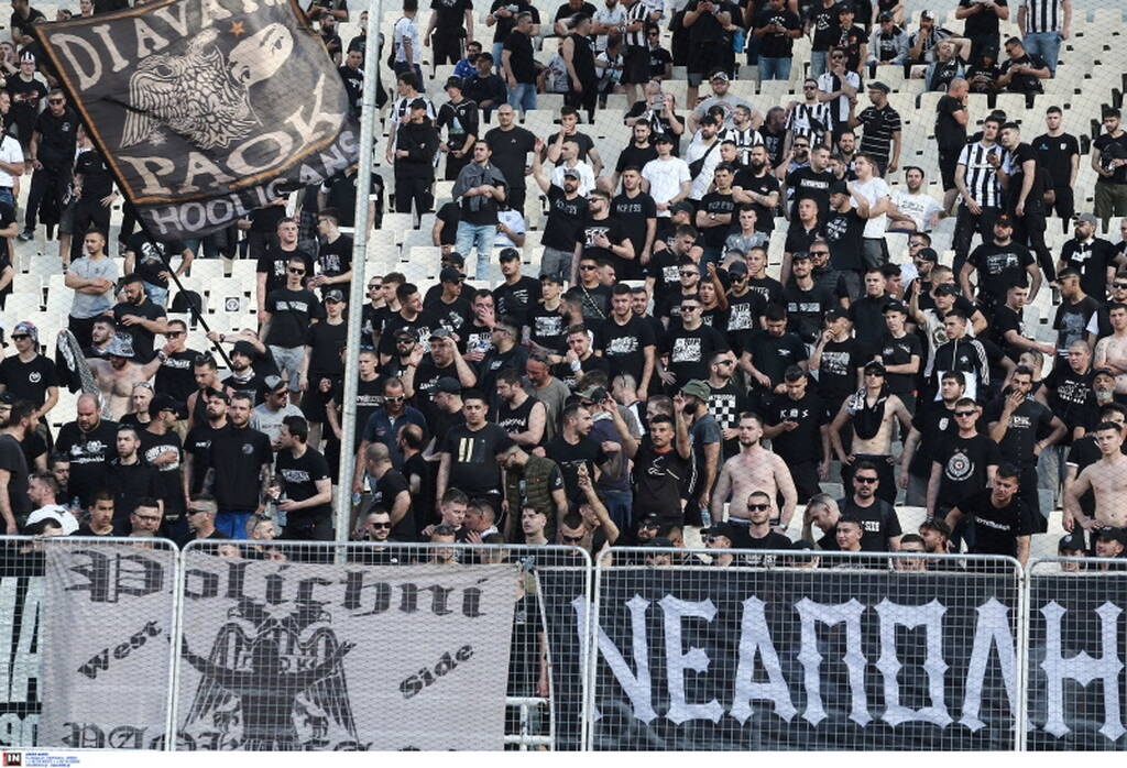 Τελικός Κυπέλλου Παναθηναϊκός-ΠΑΟΚ: Πανό στις εξέδρες, ΜΑΤ στο γήπεδο (photos)