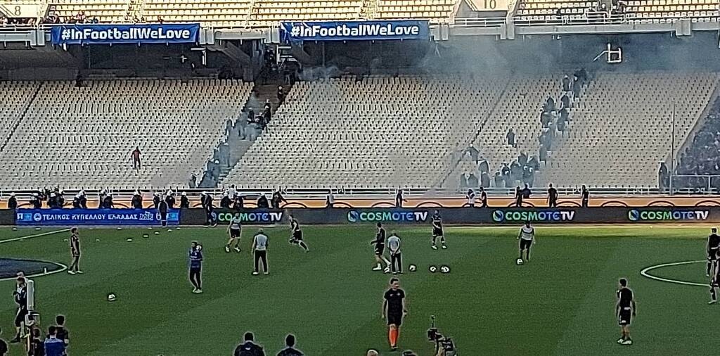 Τελικός Κυπέλλου Ελλάδας: Επεισόδια μεταξύ οπαδών, έπεσε ξύλο στο ΟΑΚΑ! (photos+video)