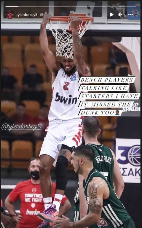 Ντόρσεϊ: «Προσπαθώ να τελειώσει η σειρά 3-0 για να πάω διακοπές» (photo)