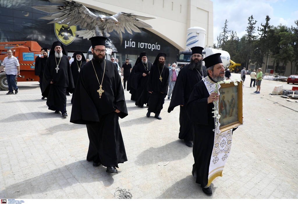 ΑΕΚ: Δέηση του Μητροπολίτη Γαβριήλ στο «OPAP Arena» (photos)