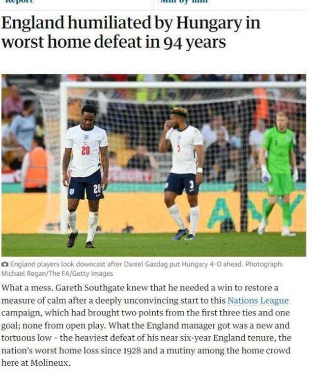 Αγγλία: Ξέσπασμα του Τύπου μετά την ήττα-ντροπή από την Ουγγαρία (photos+video)