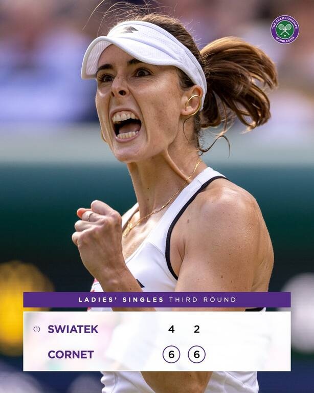 Wimbledon: Τέλος στο σερί 37 νικών της Ίγκα Σβιάτεκ, που αποκλείστηκε από την Αλιζέ Κορνέ - Twittes: Wimbledon