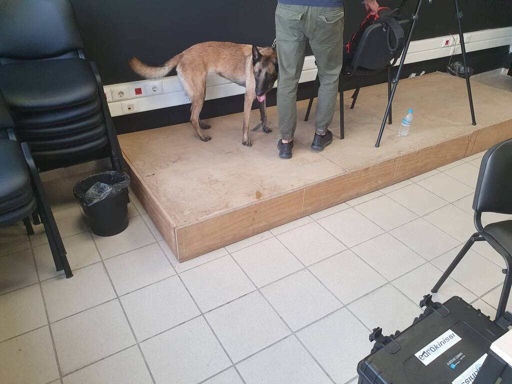 Άρης-Μακάμπι Τελ Αβίβ: Εκπαιδευμένοι σκύλοι έψαχναν για εκρηκτικά στο «Κλεάνθης Βικελίδης» (photos)