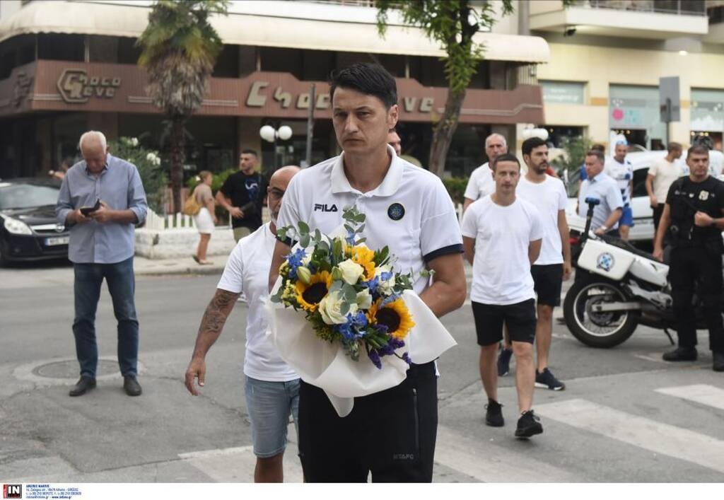 Ίβιτς και Μακάμπι Τελ Αβίβ τίμησαν τη μνήμη του Άλκη Καμπανού στο σημείο που δολοφονήθηκε (photos)