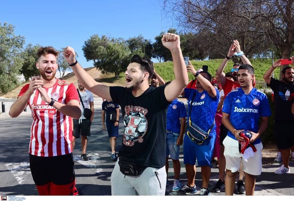 Ολυμπιακός: Αποθεωτική υποδοχή στην Κύπρο ενόψει Απόλλωνα Λεμεσού (video+photos)