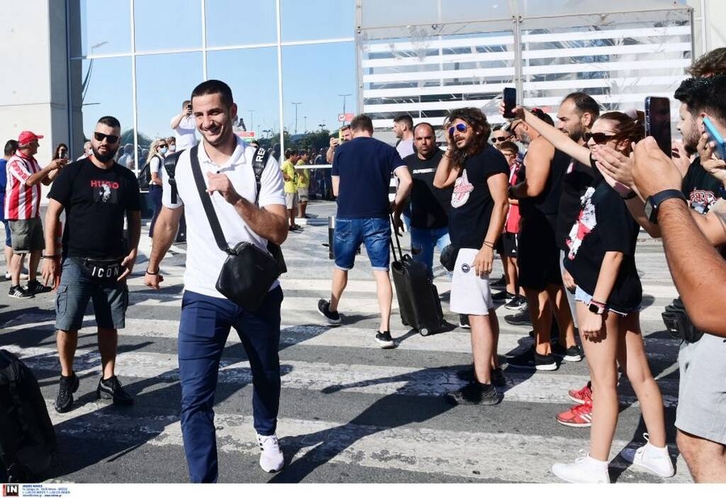 Ολυμπιακός: Αποθεωτική υποδοχή στην Κύπρο ενόψει Απόλλωνα Λεμεσού (video+photos)