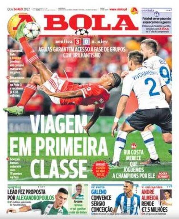 Η «A Bola» γράφει πως τα «λιοντάρια» έκαναν πρόταση στον Παναθηναϊκό για τον Σωτήρη Αλεξανδρόπουλο που φτάνει τα 5 εκατ. ευρώ