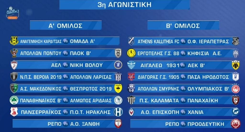 Super League 2: Με ομάδα Α η κλήρωση - Το πρόγραμμα των δύο ομίλων