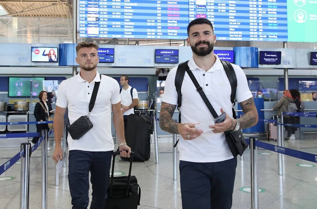 Ναντ-Ολυμπιακός: «Πέταξαν» για Γαλλία οι «ερυθρόλευκοι» (photos+video)