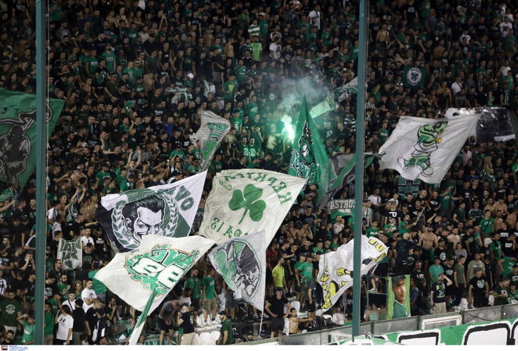 Παναθηναϊκός-ΑΕΚ: Καυτή ατμόσφαιρα στη Λεωφόρο - Πανό και επιβλητικό κορεό (photos+video)